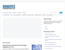 Tablet Screenshot of benefitsconsultant.ca